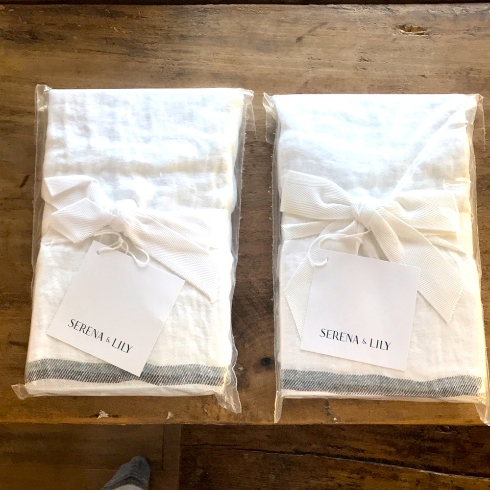 Brand new Serena and Lily linen pillow covers
